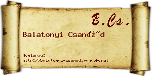 Balatonyi Csanád névjegykártya